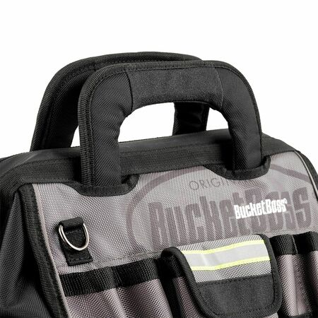 Bucket Boss Hi-Vis 14 in Pro Tool Bag, 1680 Heavy-Duty Poly Fabric, 14 Pockets 65114-HV